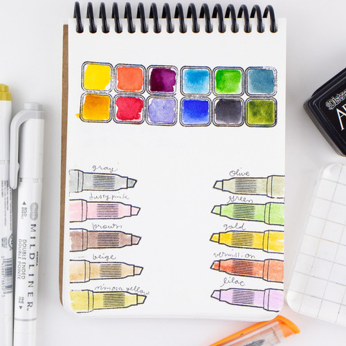 The Well-Appointed Desk Clear Stamp Set, Art Supply Bin - 3 x 4 