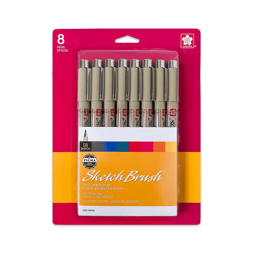 Sakura Pigma Sketch Brush Marker - Set of 8 Sakura Pigma Sketch Brush Marker - Set of 8