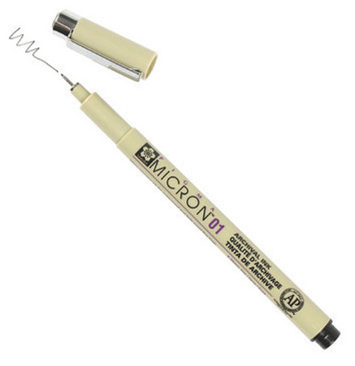 Sakura Pigma Micron 01 / .25 mm - Natural Pack of 6 Sakura Pigma Micron 01 / .25 mm - Natural Pack of 6