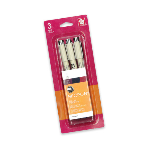 Sakura Pigma Micron 01 / .25 mm - Berry 3-Pack Sakura Pigma Micron 01 / .25 mm - Berry 3-Pack