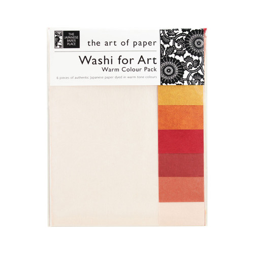 The Japanese Paper Place Japanese Washi for Art Paper Assortment, Warm Colors The Japanese Paper Place Japanese Washi for Art Paper Assortment, Warm Colors