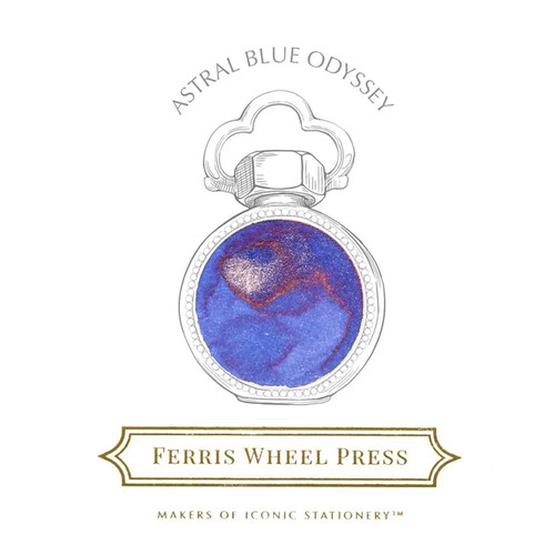  Ferris Wheel Press 38ml Fountain Pen Ink, Astral Blue Odyssey 