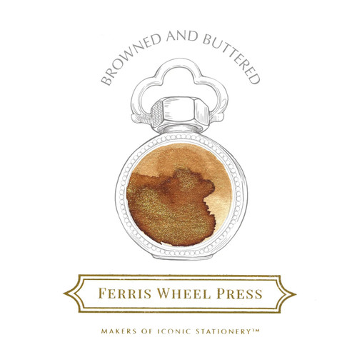  Ferris Wheel Press 38ml Fountain Pen Ink, Browned and Buttered 