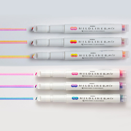  Zebra Mildliner Mix Dual Color Highlighter, 6-Pack 
