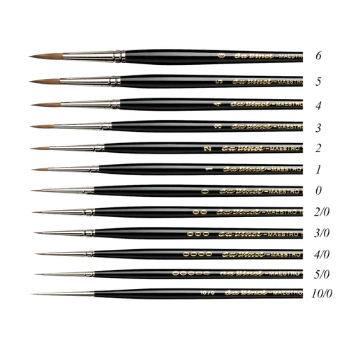  da Vinci Maestro Selected Siberian Kolinsky Red Sable Round X-Sharp Tip Brush, Series 10 