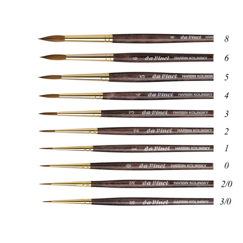  da Vinci Harbin-Kolinsky Sable Watercolor Round Brush, Series 1526Y 