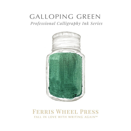  Ferris Wheel Press 28ml Calligraphy Ink, Galloping Green 