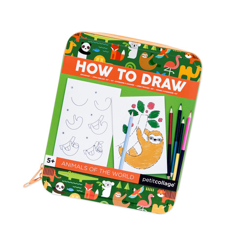 How to Draw Zipper Tin Set, Animals of the World