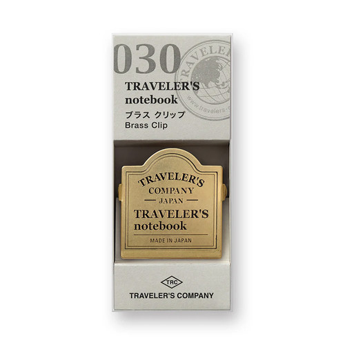 TRAVELER'S Notebook - 030 Brass Clip, TRC Logo