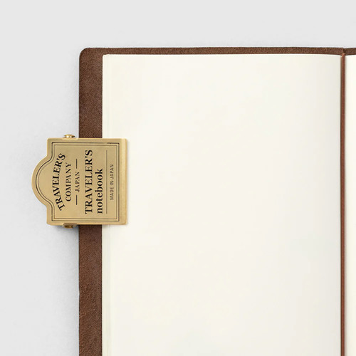 TRAVELER'S Notebook - 030 Brass Clip, TRC Logo