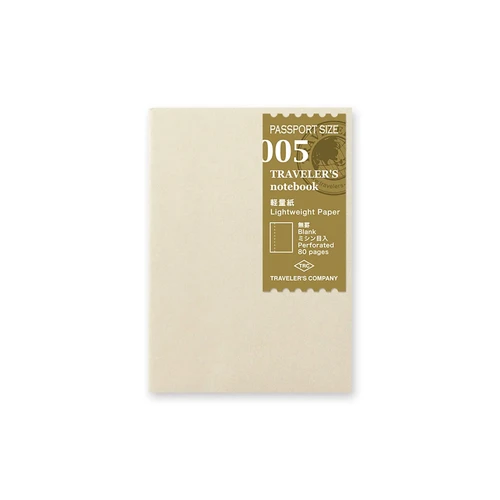 Traveler's Company TRAVELER'S Notebook Refill - Passport Size - 005 Lightweight Paper 