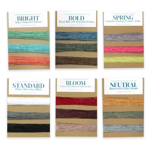 Crawford Waxed Linen Thread 3 Color Set
