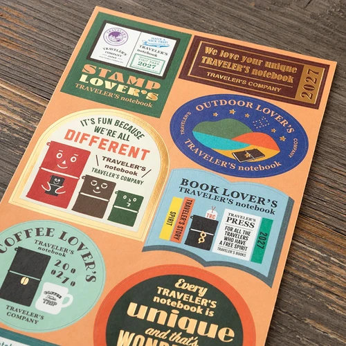 Traveler's Company TRAVELER'S Notebook 2027 Diary Customize Sticker Set 