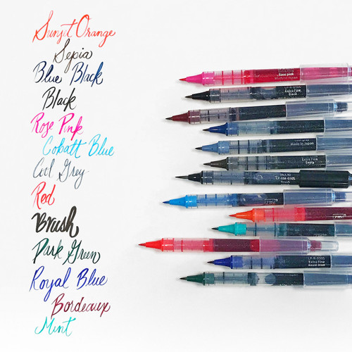 Zig Kuretake Cocoiro Letter Pen Extra Fine Flex Refill Ink Cartridges