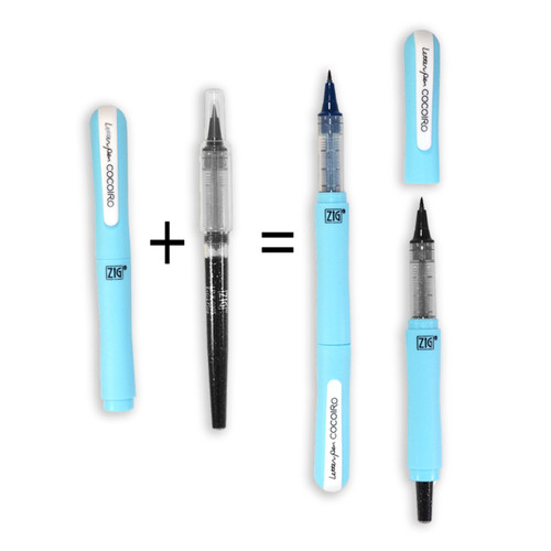 Zig Kuretake Cocoiro Letter Pen Extra Fine Flex Refill Ink Cartridges