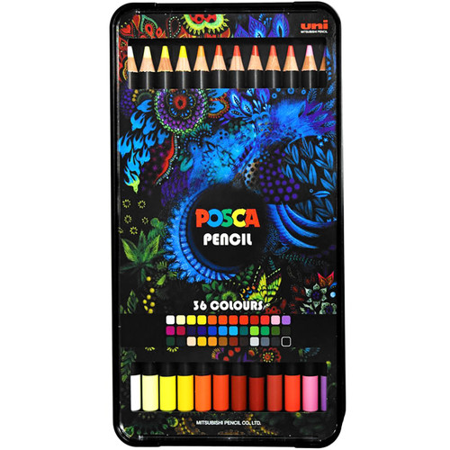 Posca Oil-Based Colored Pencil, Set of 36