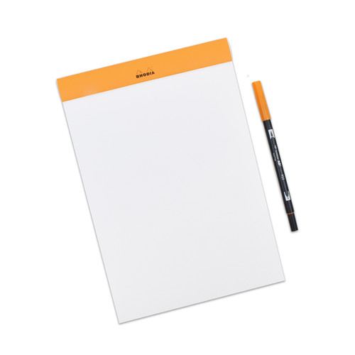 Rhodia No. 18 Staplebound Notepad - A4, Graph - Ice White