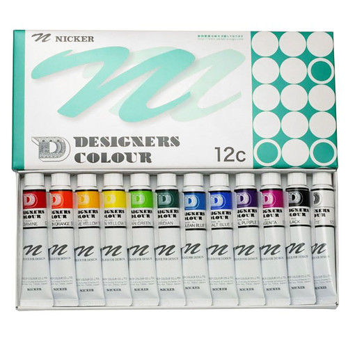Nicker Designer Colour Gouache, Set of 12
