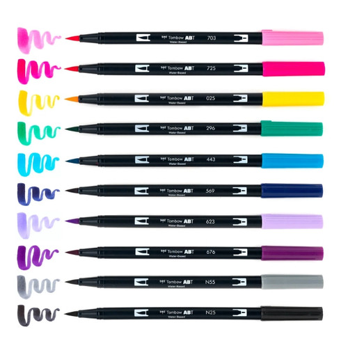  Tombow Dual Brush Pen Set of 10, Galaxy 