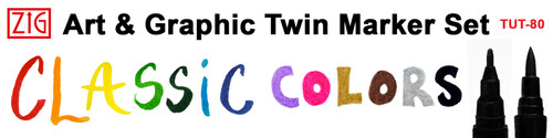 Zig Art & Graphic Twin Marker Set of 13, Classic