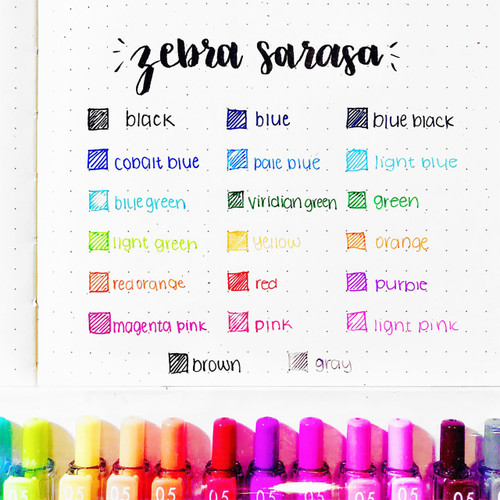 【さなえ】パラSH1000ml &パラTR1000g セット ZEBRA Journaling Set, Mildliner/Sarasa Combo 14 Pack