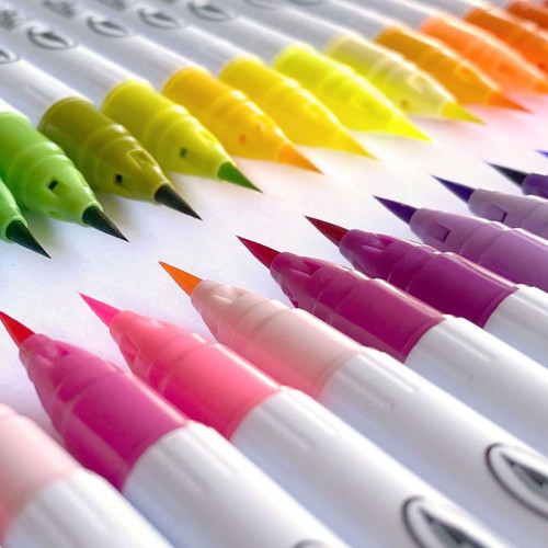 Zig Clean Color Real Brush Marker 24 Color Set