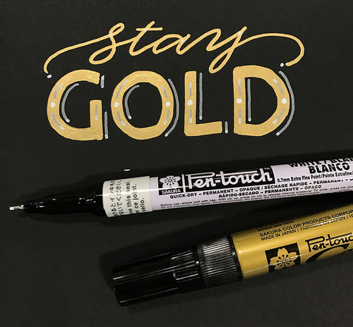 Pen-Touch Extra Fine Point 0.7mm Gold