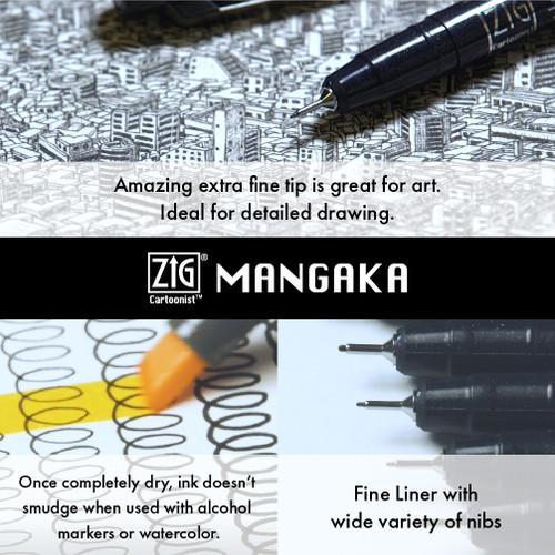 Zig Illustration Marker Basic Set 2, 5 Piece