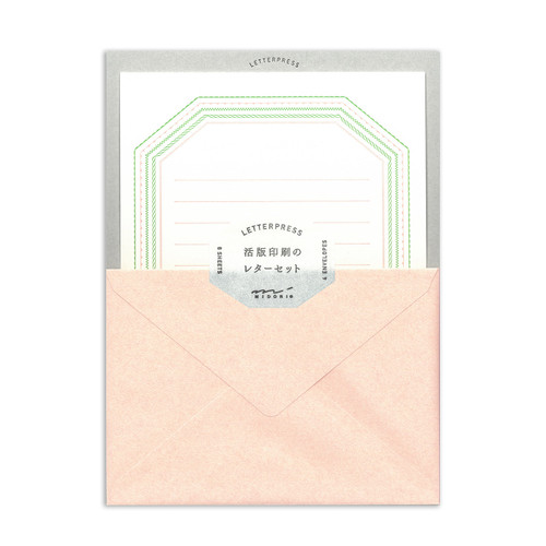 Midori Letter Writing Set, Pink Frame