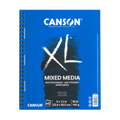 Canson XL Series Mixed Media Pad, 60 sheets, 9" x 12"