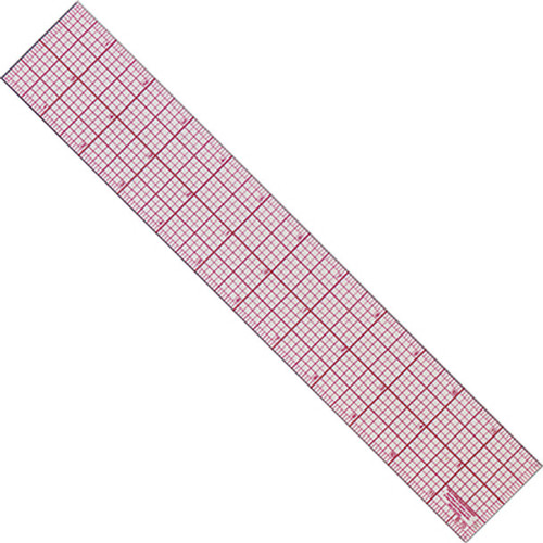 Westcott - Westcott Grid Ruler with Metal Cutting Edge, 1.5 x 18.5,  Transparent (B-2M)