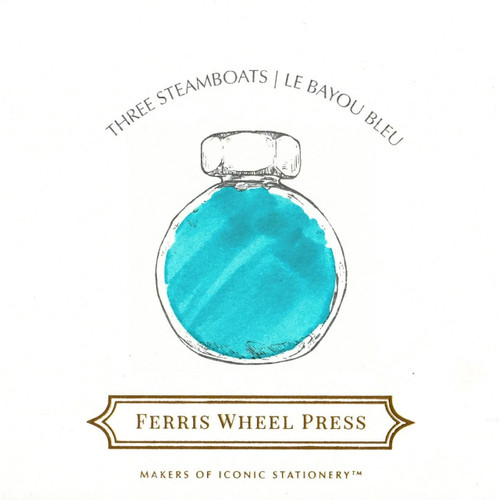 Ferris Wheel Press 38ml Fountain Pen Ink, Three Steamboats