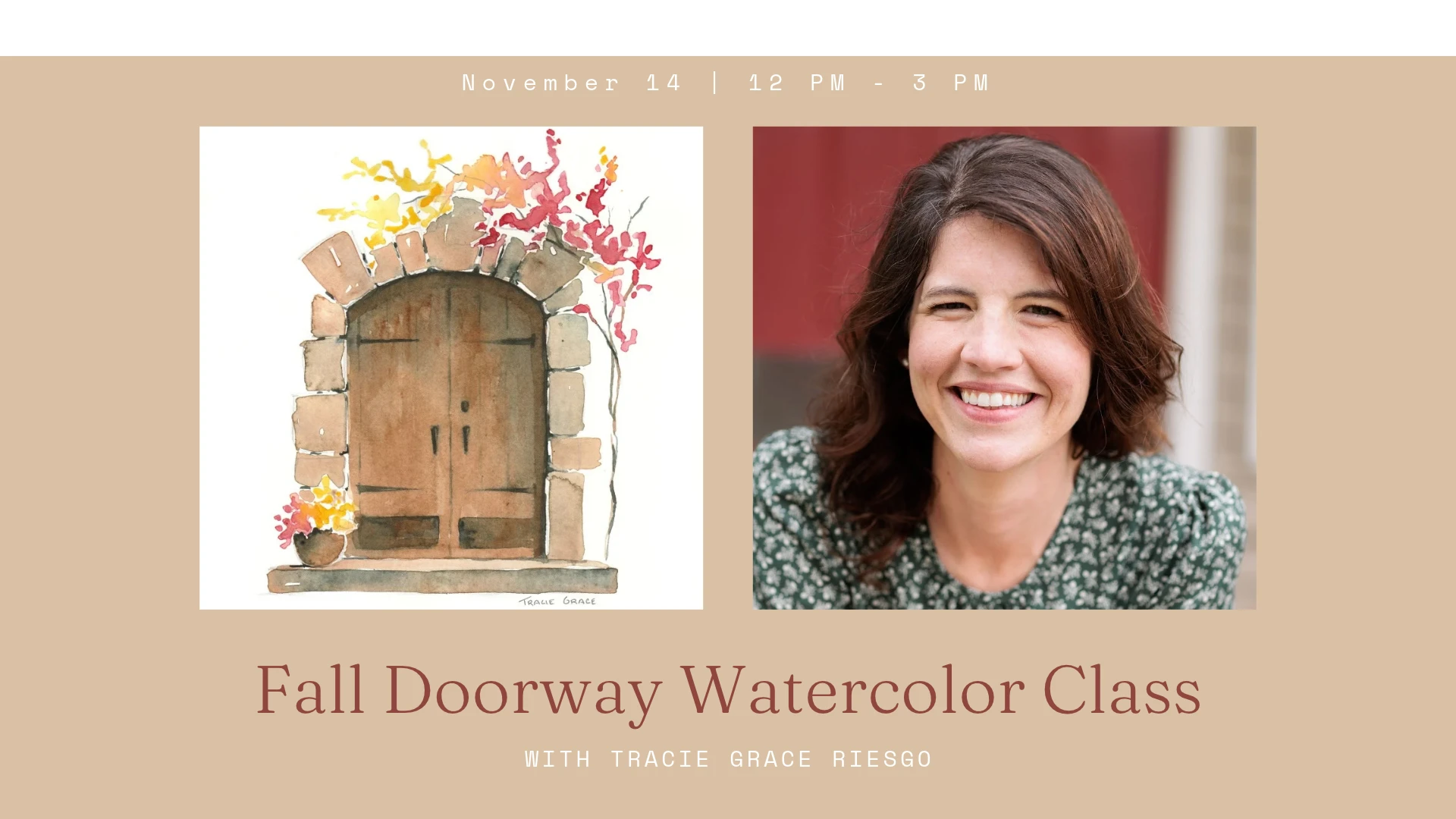 Fall Doorway Watercolor Class - November 14