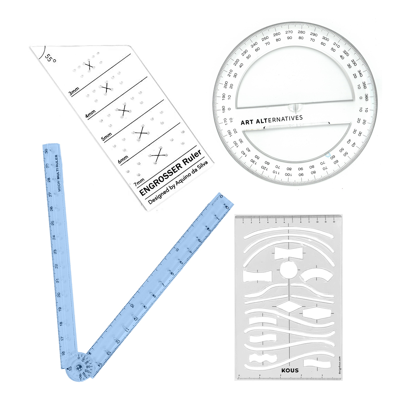 Ash Calligraphy Stencil Guide, Single