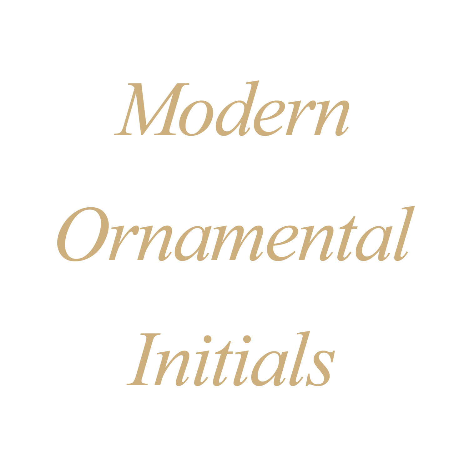 Modern Ornamental Initials