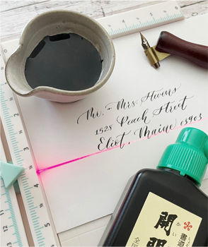 Calligraphy with ink