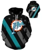 Miami Dolphins Stars & Stripes Unisex Hoodie