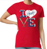 Los Angeles Dodgers Love Women's T-Shirt Blue