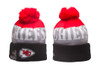 Kansas City Chiefs Pom Knit Beanie #3