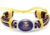 Minnesota Vikings Leather Twist Unisex Bracelet