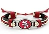 San Francisco 49ers Leather Twist Unisex Bracelet
