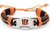 Cincinnati Bengals Leather Twist Unisex Bracelet Name