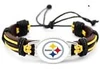Pittsburgh Steelers Leather Twist Unisex Bracelet