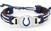 Indianapolis Colts Leather Twist Unisex Bracelet