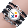 Pittsburgh Steelers Love Leather/Suede Bracelet