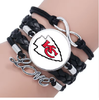 Kansas City Chiefs Love Leather/Suede Bracelet