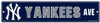 New York Yankees Team Color Street Sign Décor 5"x 24"