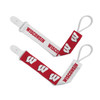 Wisconsin Badgers Tide Pacifier Clip 2-Pack