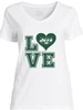 New York Jets Women's Love V-Neck Tee Short Sleeves