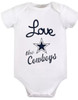 Dallas Cowboys Love Baby Onesie